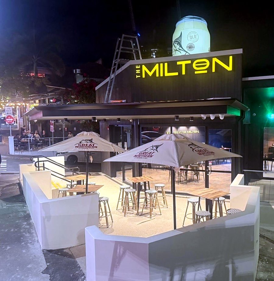 The Milton open for trade on the new slab