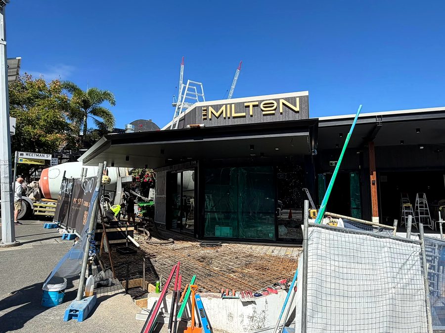 Commercial pour day at The Milton, Brisbane