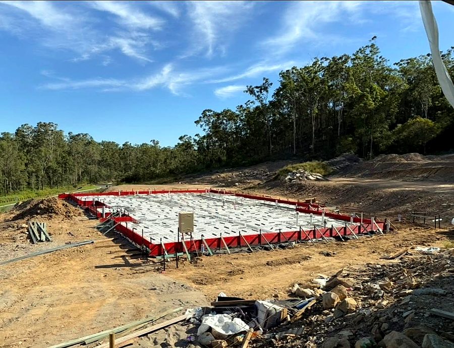 Pods, steel and edge beams set out ahead of inspection